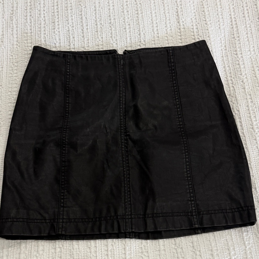 Free People Black Mini Skirt